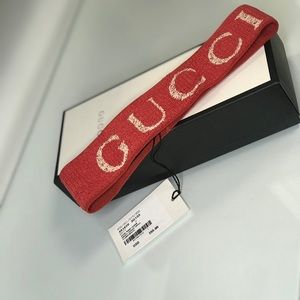 New Authentic Red Gucci Headband